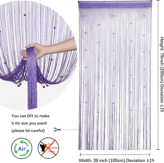 Rideau-de porte en fil de rose