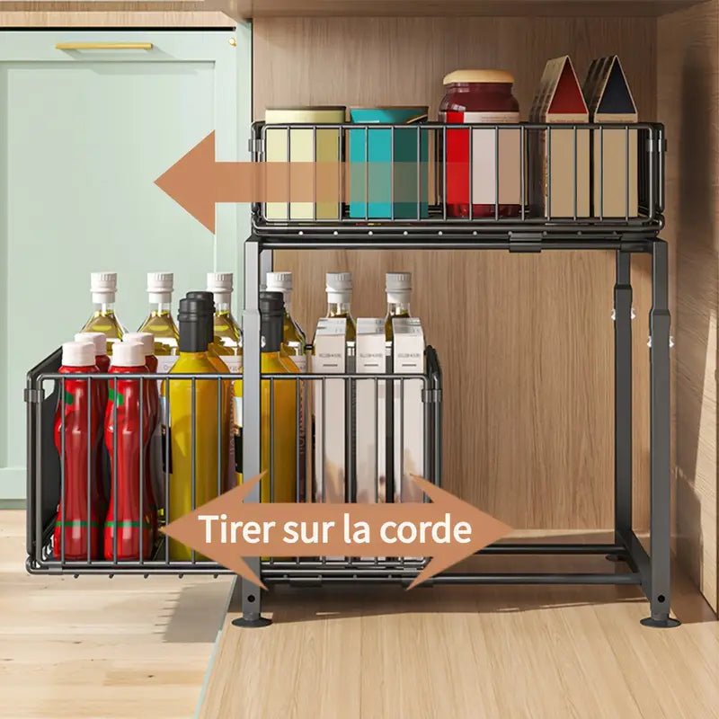 organiseur d'armoire coulissant réglable