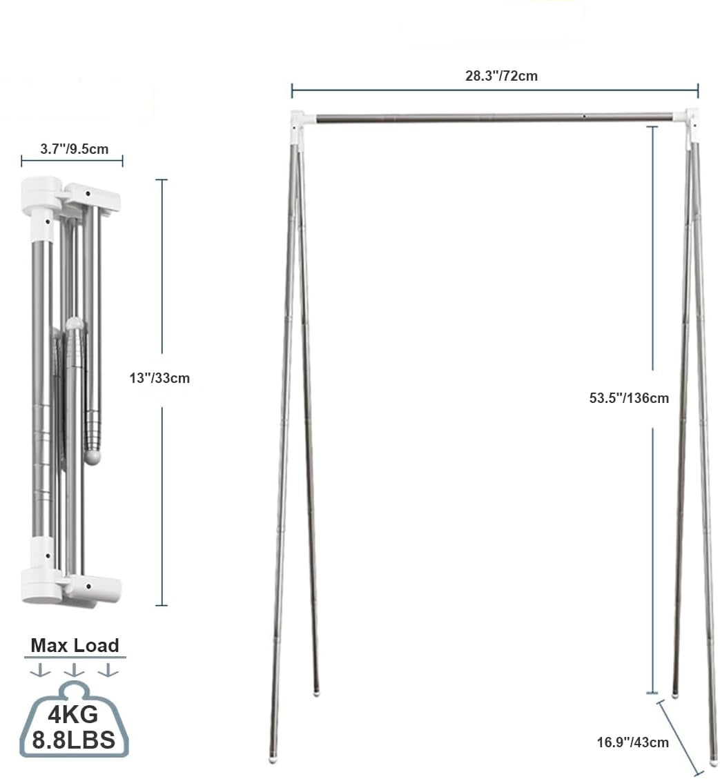 Portant à vêtements portable et pliable