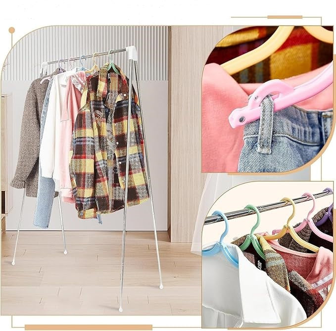 Portant à vêtements portable et pliable